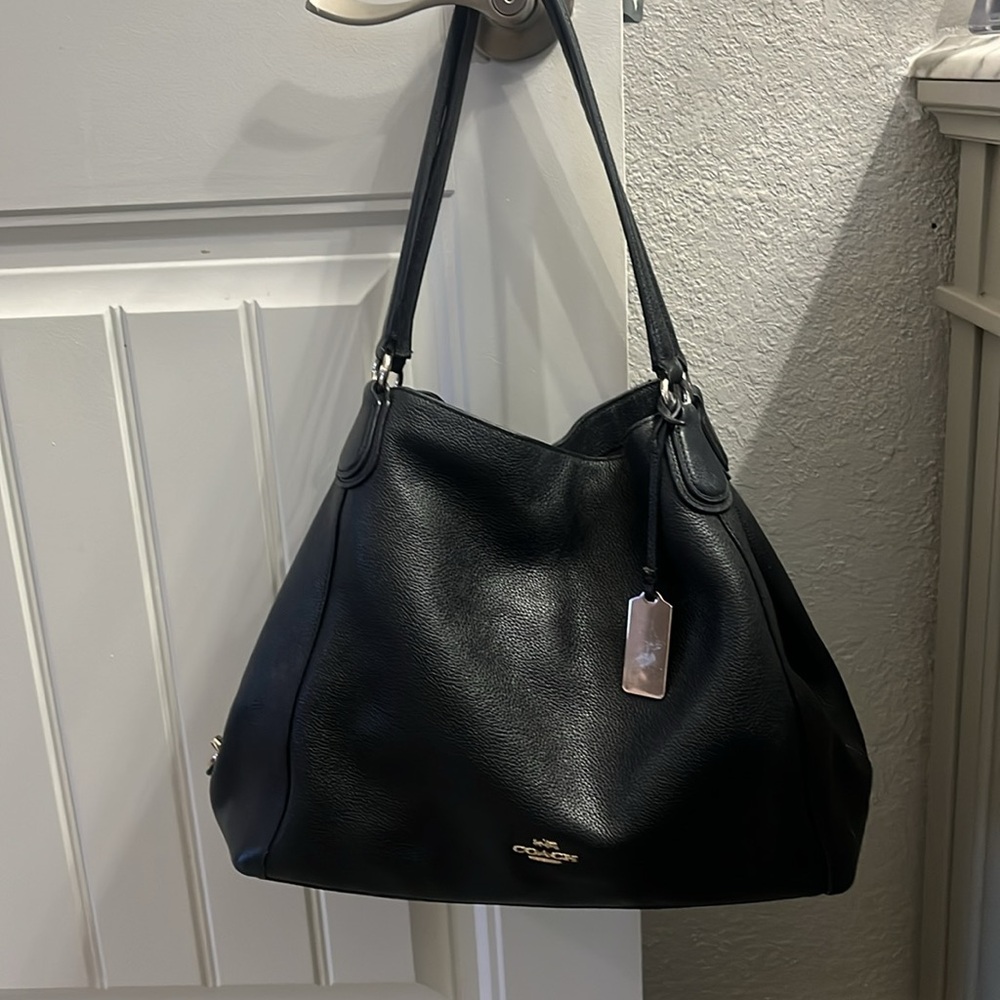 Coach Black Leather Women's Bag